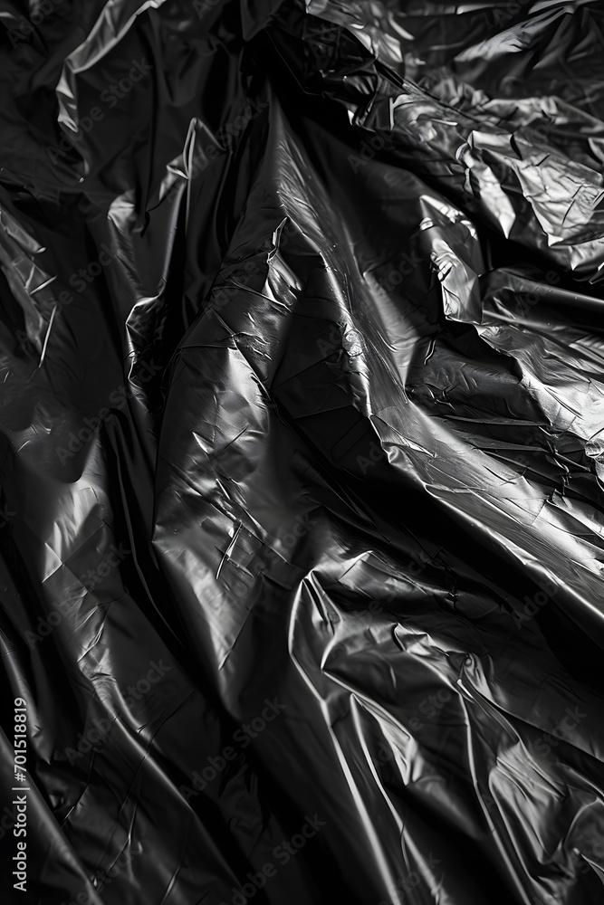 Transparent plastic wrap on the black background Clean blank texture overlay effect template Transparent plastic wrap on the black background Clean blank texture overlay effect template