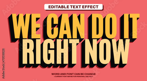 Simple 3D Sticker Style Fully Editable Text Effect - Do it