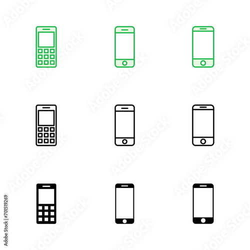 Phone icon set. Call icon vector. telephone symbol