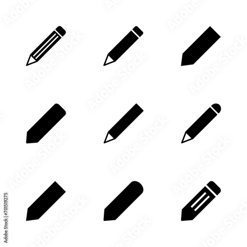 Pencil icon set. pen symbol. edit icon vector