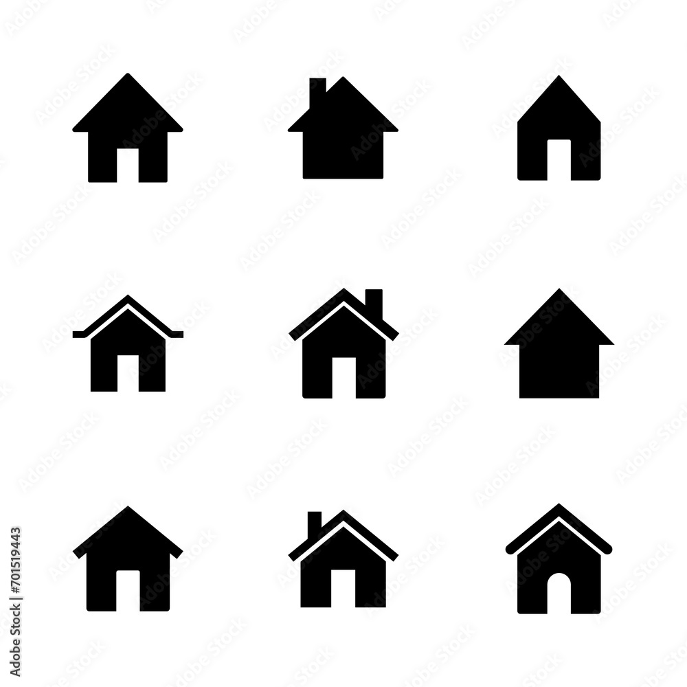 House icon set. Home icon vector House icon set. Home icon vector