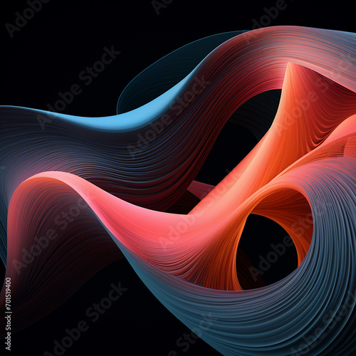 urrealist abstract 3D swirling curving interwoven interweaving