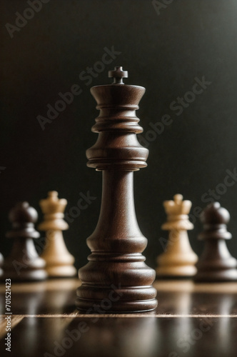 Obraz na płótnie chess pieces on a chessboard w salonie