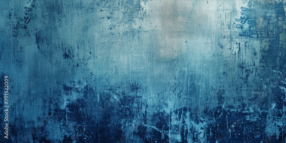 Textured blue and grey abstract background with distressed paint strokes. - obrazy, fototapety, plakaty 
