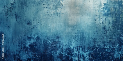 Textured blue and grey abstract background with distressed paint strokes. photo