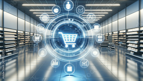 Retail Analytics: Futuristic Interface in Modern Retail Environment