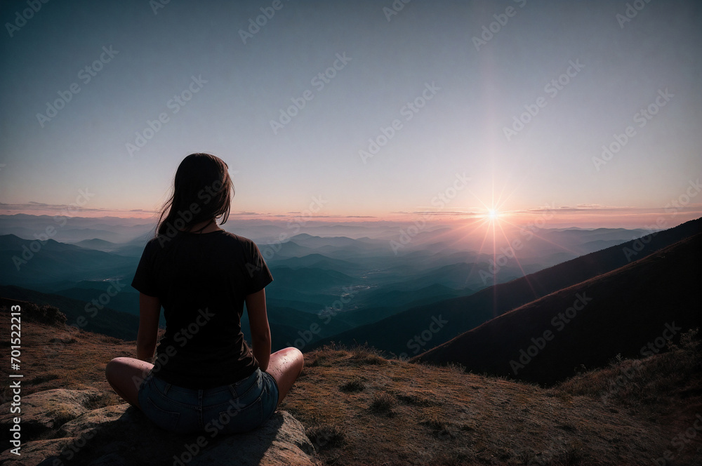 yoga at sunset