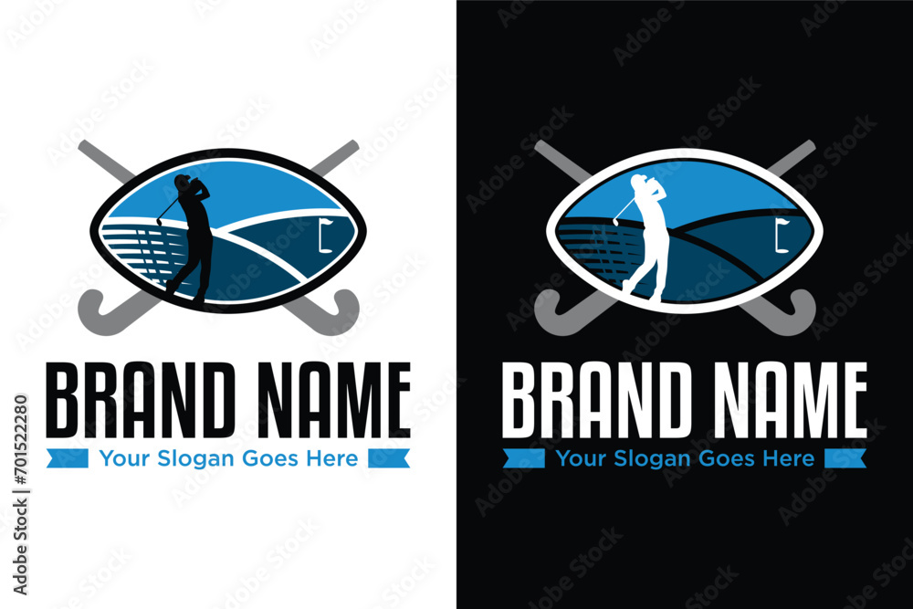 modern simple golf rugby hockey Sport logotypes illustration logo design