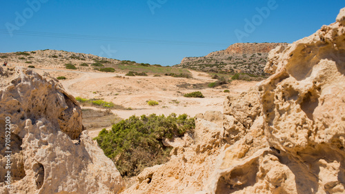 views of the Cyprus coast in Protaras for banner background