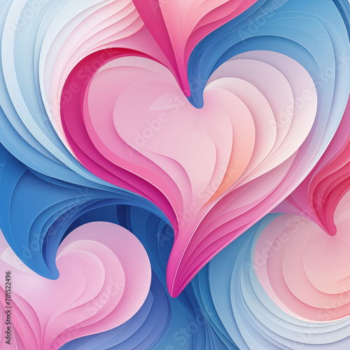 Abstract heart  vector  AI generated art