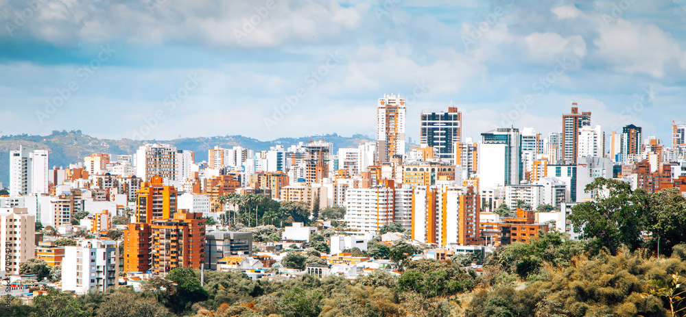 Panoramic view of Bucaramanga city, Santander, Colombia, Urban