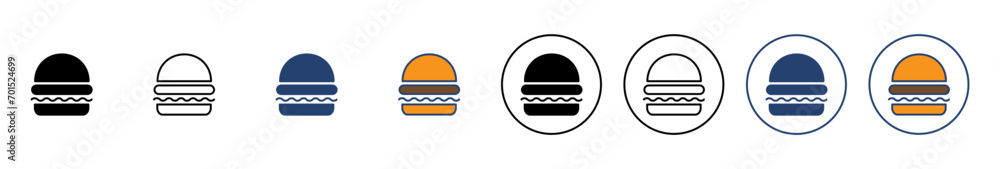 Burger icon vector. burger sign and symbol. hamburger Burger icon vector. burger sign and symbol. hamburger