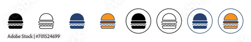 Burger icon vector. burger sign and symbol. hamburger
