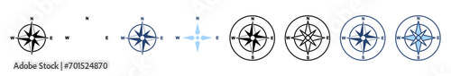 Compass icon vector. arrow compass icon sign and symbol