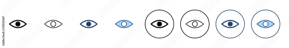 Eye icon vector. Eye sign and symbol. Look and Vision icon.