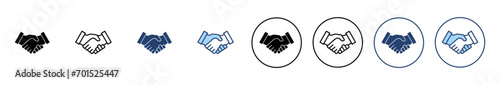 Handshake icon vector. business handshake sign and symbol. contact agreement