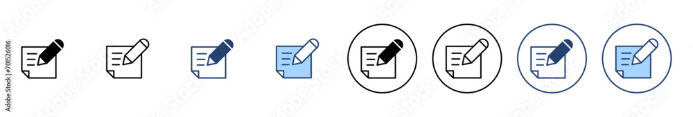 Note icon vector. notepad sign and symbol Note icon vector. notepad sign and symbol