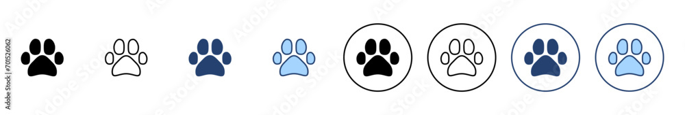 Paw icon vector. paw print sign and symbol. dog or cat paw Paw icon vector. paw print sign and symbol. dog or cat paw