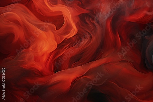 A dynamic backdrop featuring roaring flames intermingled with billowing smoke, an intricate tapestry of fiery reds and smoky hues.