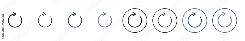 Refresh icon vector. Reload sign and symbol. Update icon. Refresh icon vector. Reload sign and symbol. Update icon.