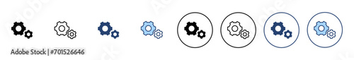 Setting icon vector. Cog sign and symbol. Gear Sign