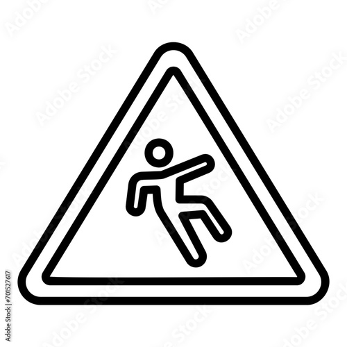 slippery floor outline icon