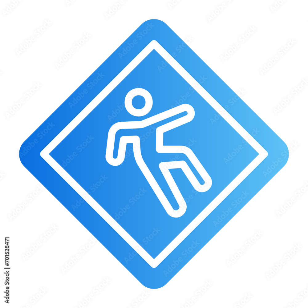 slippery floor gradient icon slippery floor gradient icon
