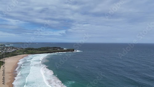 Drone footage of Bombo Beach