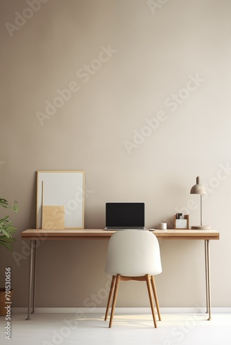 Modern Minimalist Home Office Interior