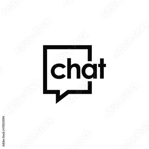 Chat bubble icon logo design