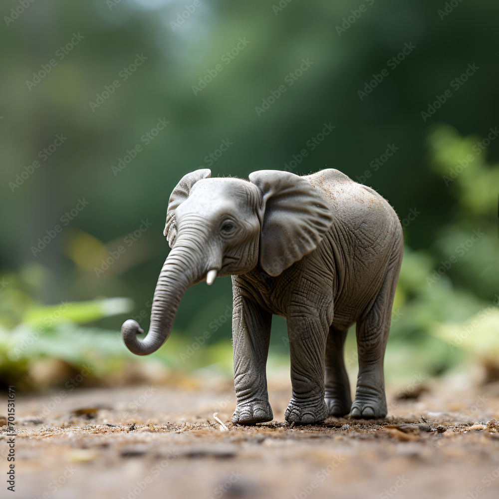 Concept photo of miniature elephant