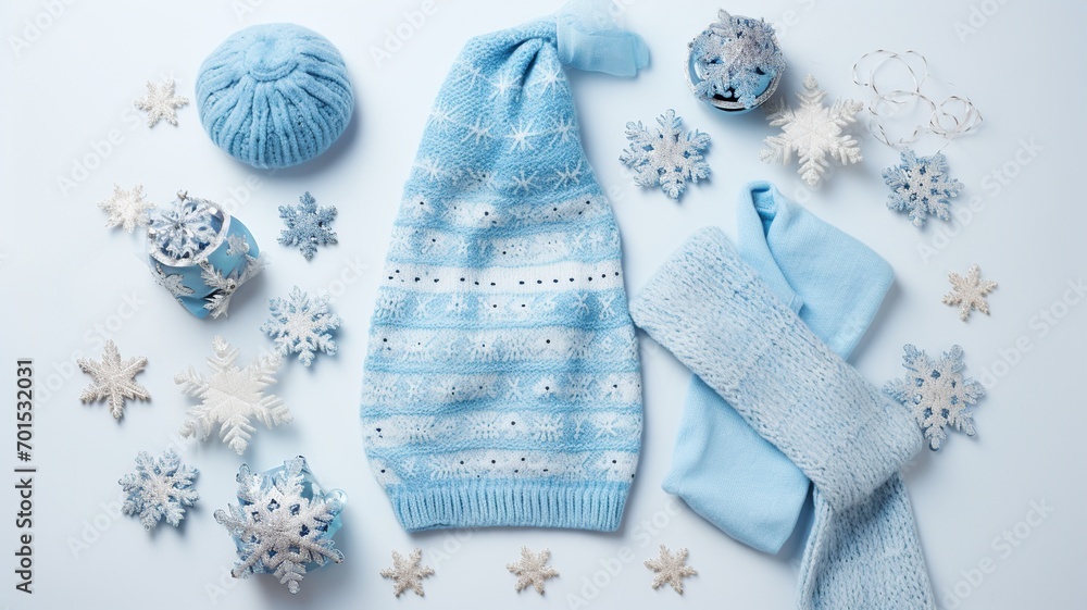 Winter Wardrobe Essentials: Top-View Flat Lay Winter Wardrobe Essentials: Top-View Flat Lay