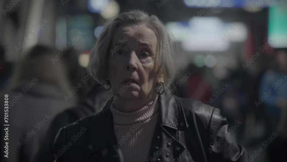 Unhappy Thoughtful Old Female Person Anxious and Lonely Unhappy Thoughtful Old Female Person Anxious and Lonely