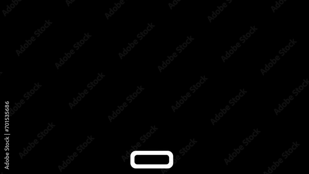 rounded square shape icon animation video white design elements on black background rounded square shape icon animation video white design elements on black background