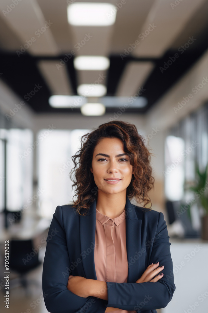 Great portrait of a business latin woman. Vertical copy space. The office background. Great portrait of a business latin woman. Vertical copy space. The office background.