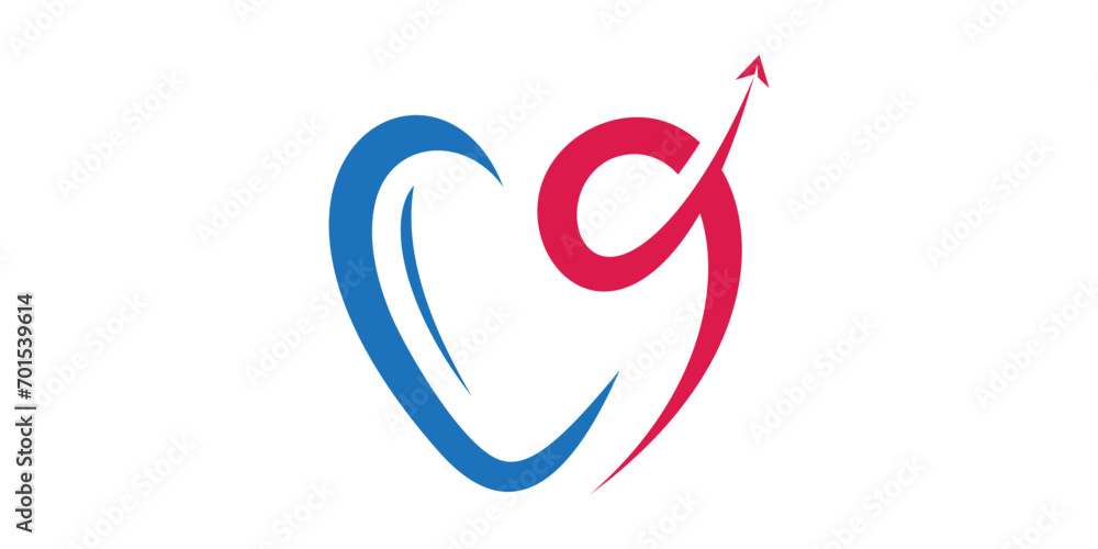 logo design combination of love shape with travel, tour, holiday, icon, vector, symbol. logo design combination of love shape with travel, tour, holiday, icon, vector, symbol.