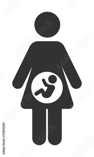 pregnant woman black icon vector design
