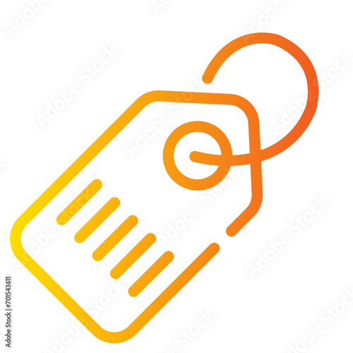 price tag Line Gradient Icon