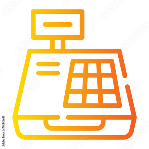 cashier Line Gradient Icon