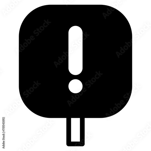 Caution line icon vector. Exclamation mark icon vector illustration