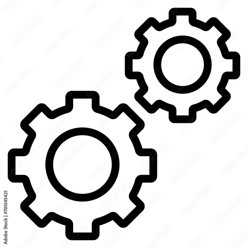 gear icon, cog wheel, engine circle, thin line web symbol on white background gear icon, cog wheel, engine circle, thin line web symbol on white background