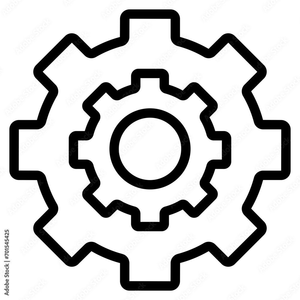 gear icon, cog wheel, engine circle, thin line web symbol on white background gear icon, cog wheel, engine circle, thin line web symbol on white background