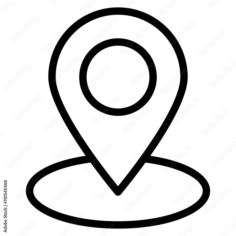 Fototapeta premium Location pin icon. Map pin place marker. Location icon. Map marker pointer icon set. GPS location symbol collection. 