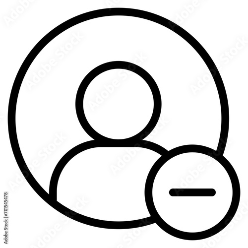User delete flat icons