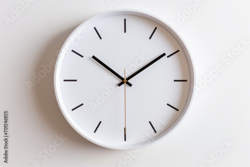 Wallpaper Mural Minimal white wall clock Torontodigital.ca