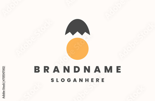 egg chicken logo design template