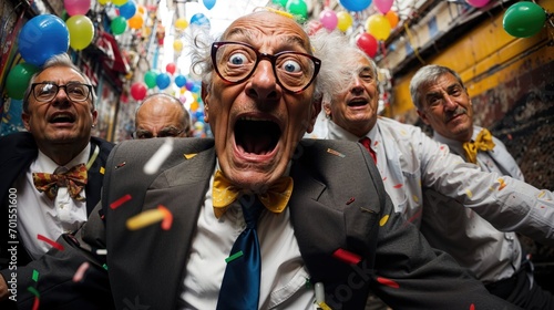 senior group of friends having fun