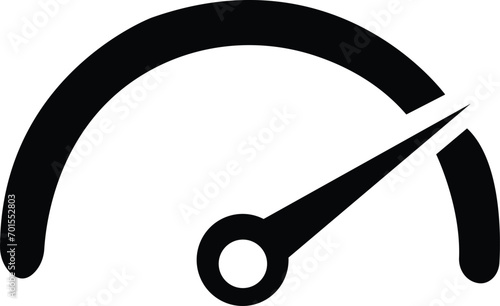 Speedometer, tachometer icon. Speed indicator sign. Internet car speed. Performance concept, Fast speed sign. Flat simple icon - stock vector. isolated on transparent background, used for mobile, app,