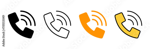 Call icon set vector. telephone sign and symbol. phone icon. contact us