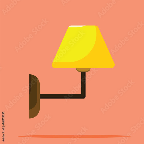 Wall lamp icon. Subtable to place on light, outdoor, etc.